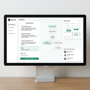 Voice AI scheduling workflow dashboard