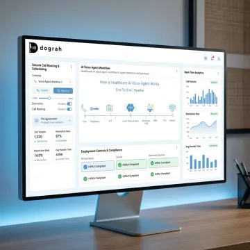 Healthcare AI voice workflow dashboard