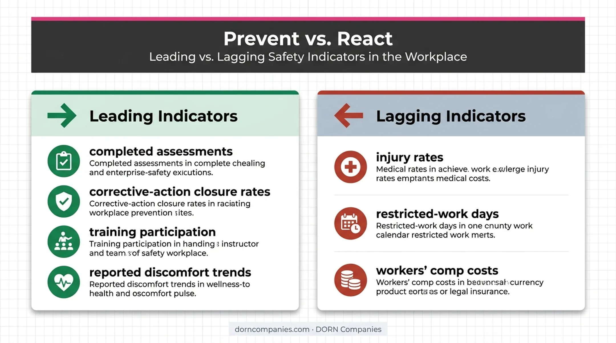 Leading versus lagging safety indicators comparison for ergonomic programs
