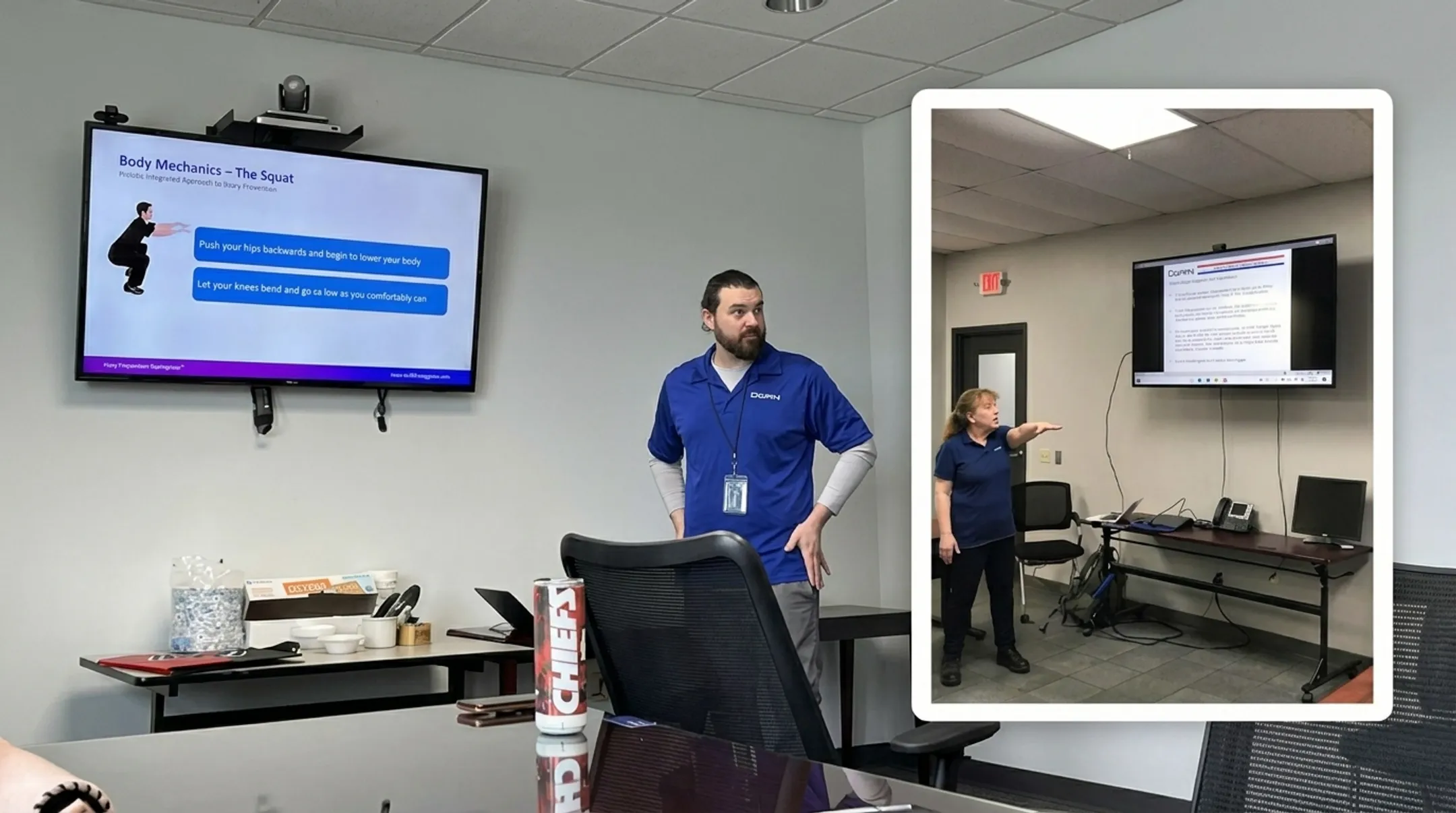 Certified industrial ergonomic evaluator conducting onsite workplace assessment