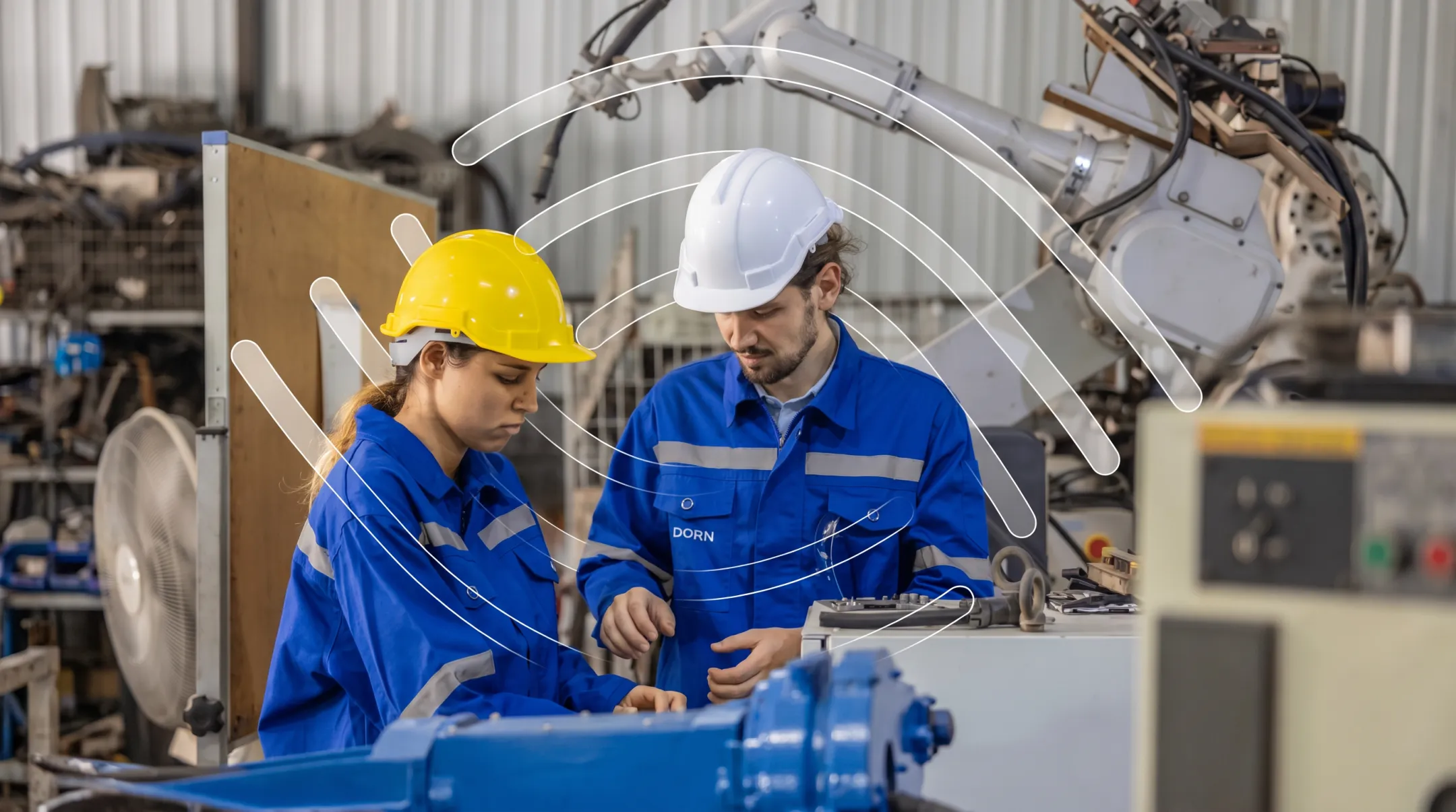 DORN ergonomic specialists using workplace injury prevention tools