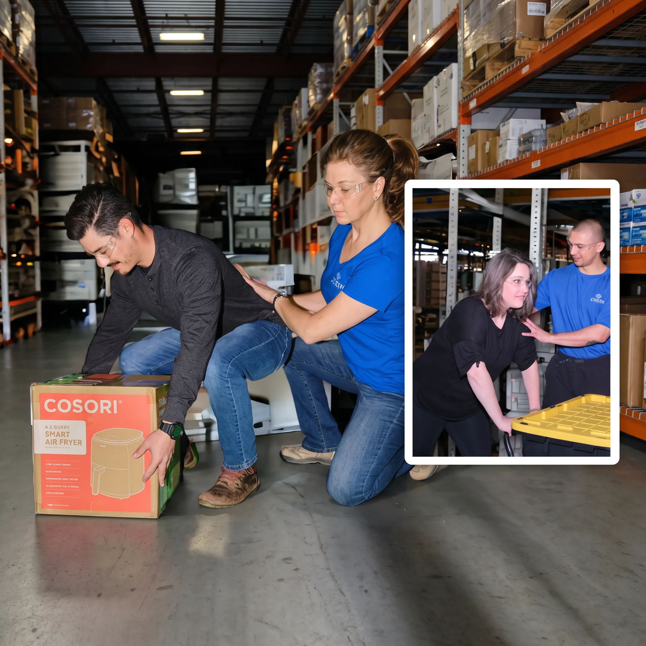 Injury management consultant analyzing employee biomechanics in an industrial facility