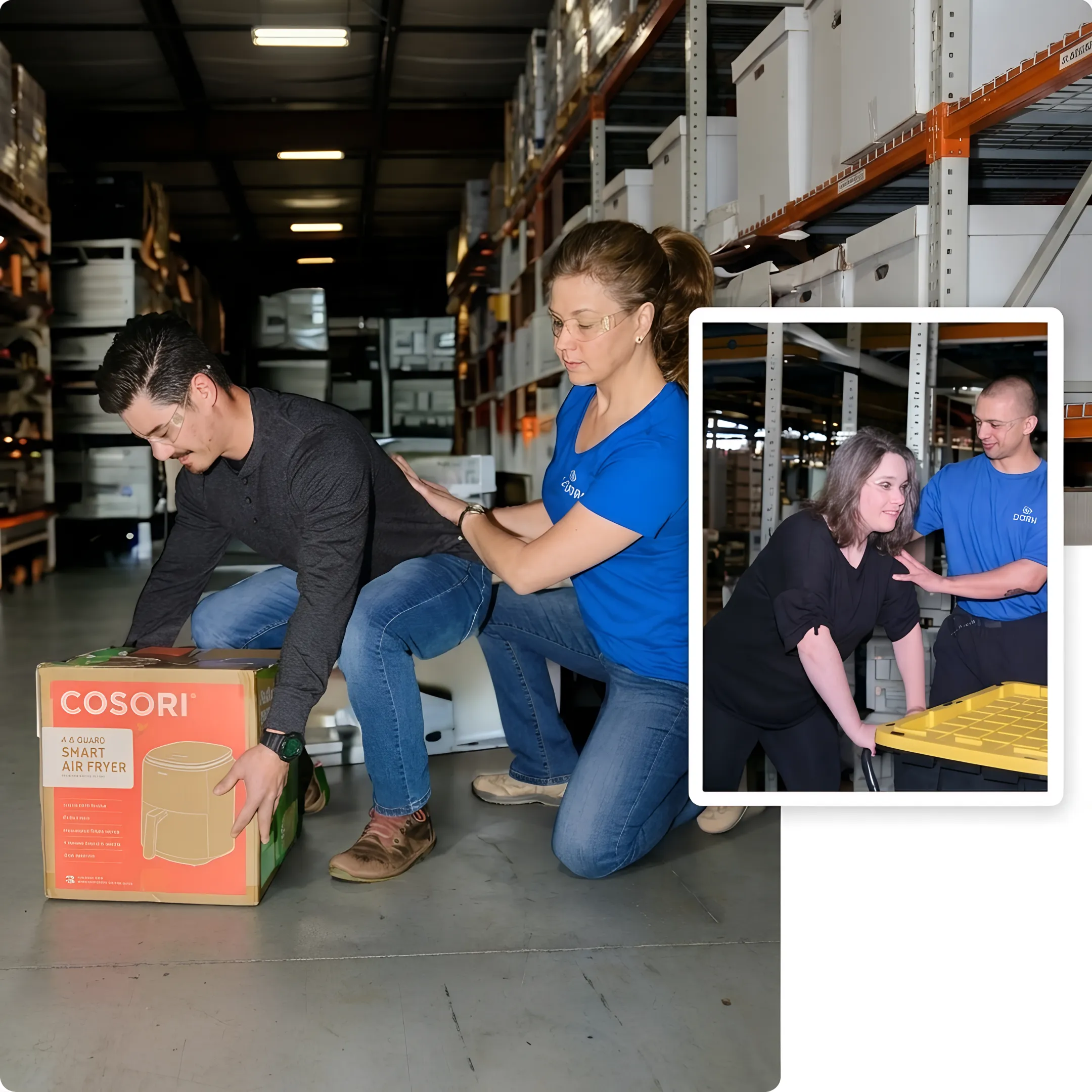 Safety specialist evaluating industrial worker movement and ergonomics in a plant