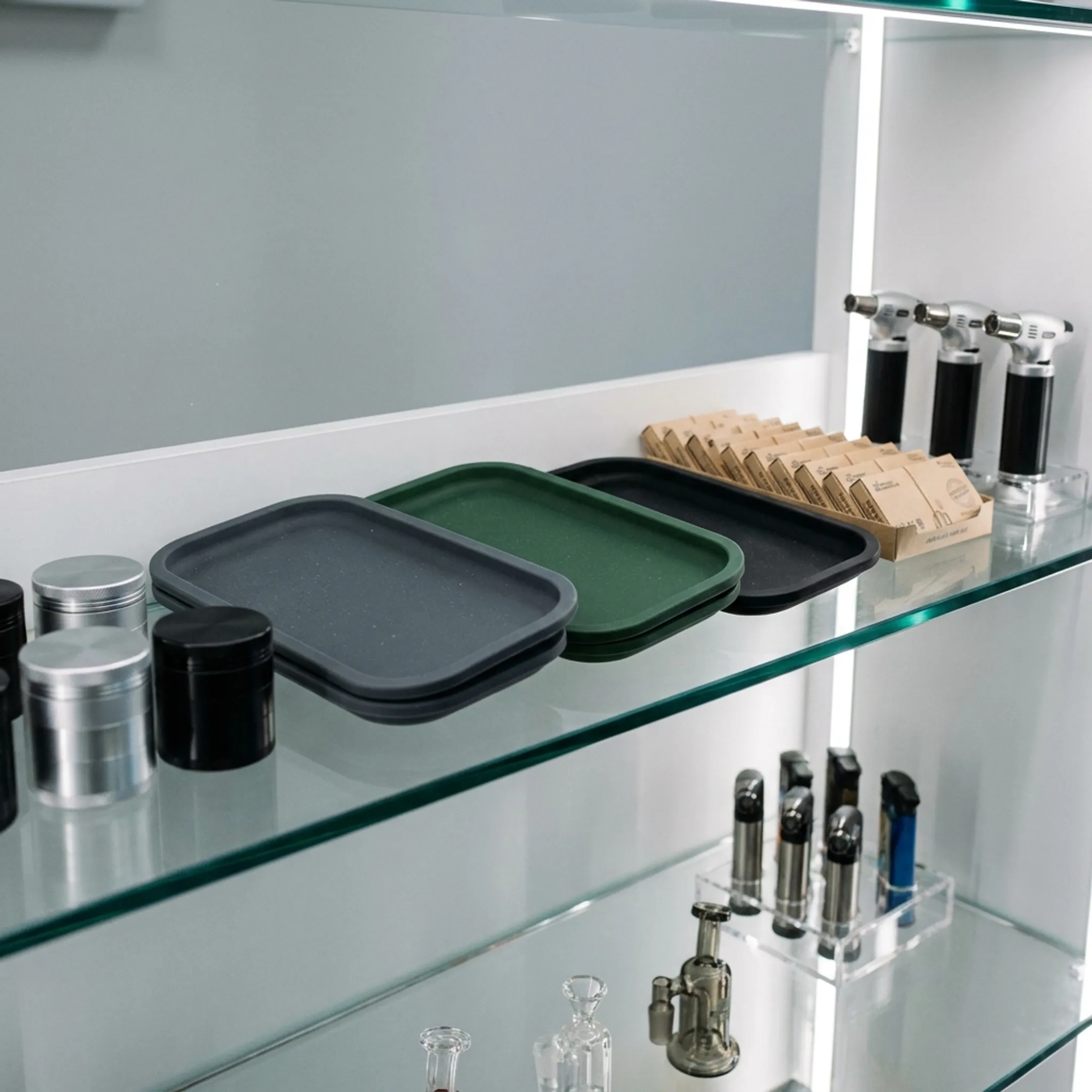 Dispensary rolling tray display