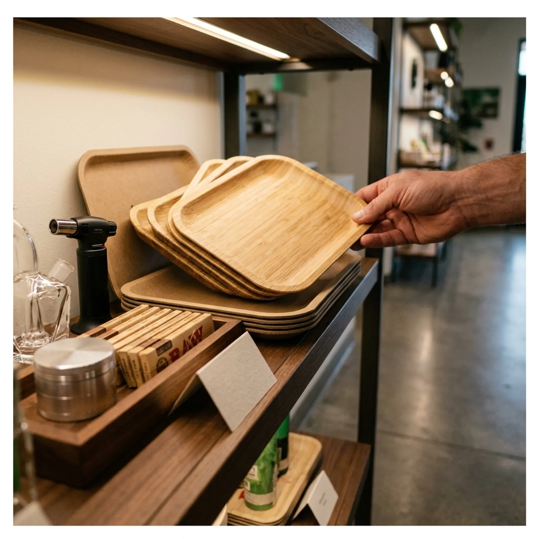 Dispensary rolling tray display
