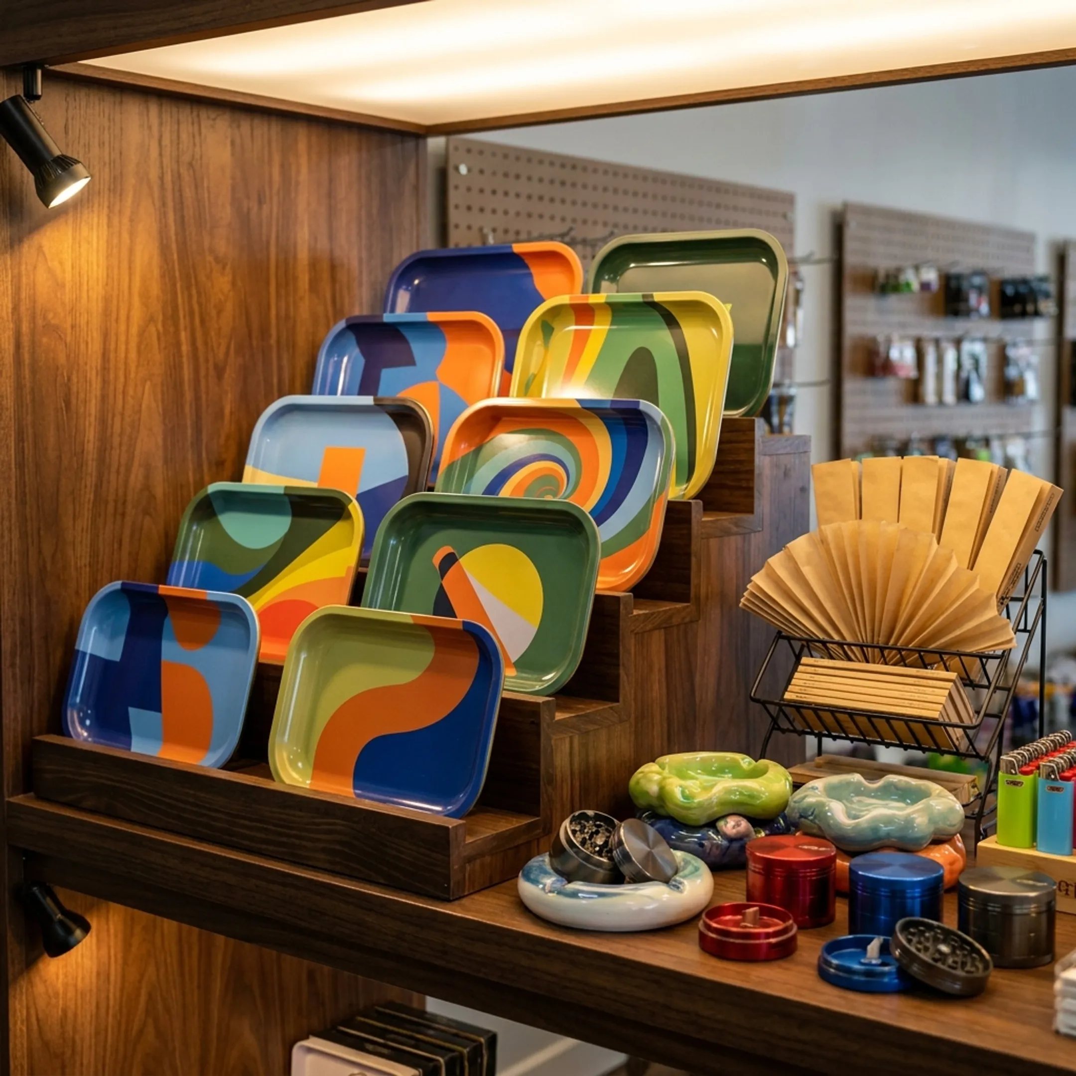 Gift shop rolling accessories