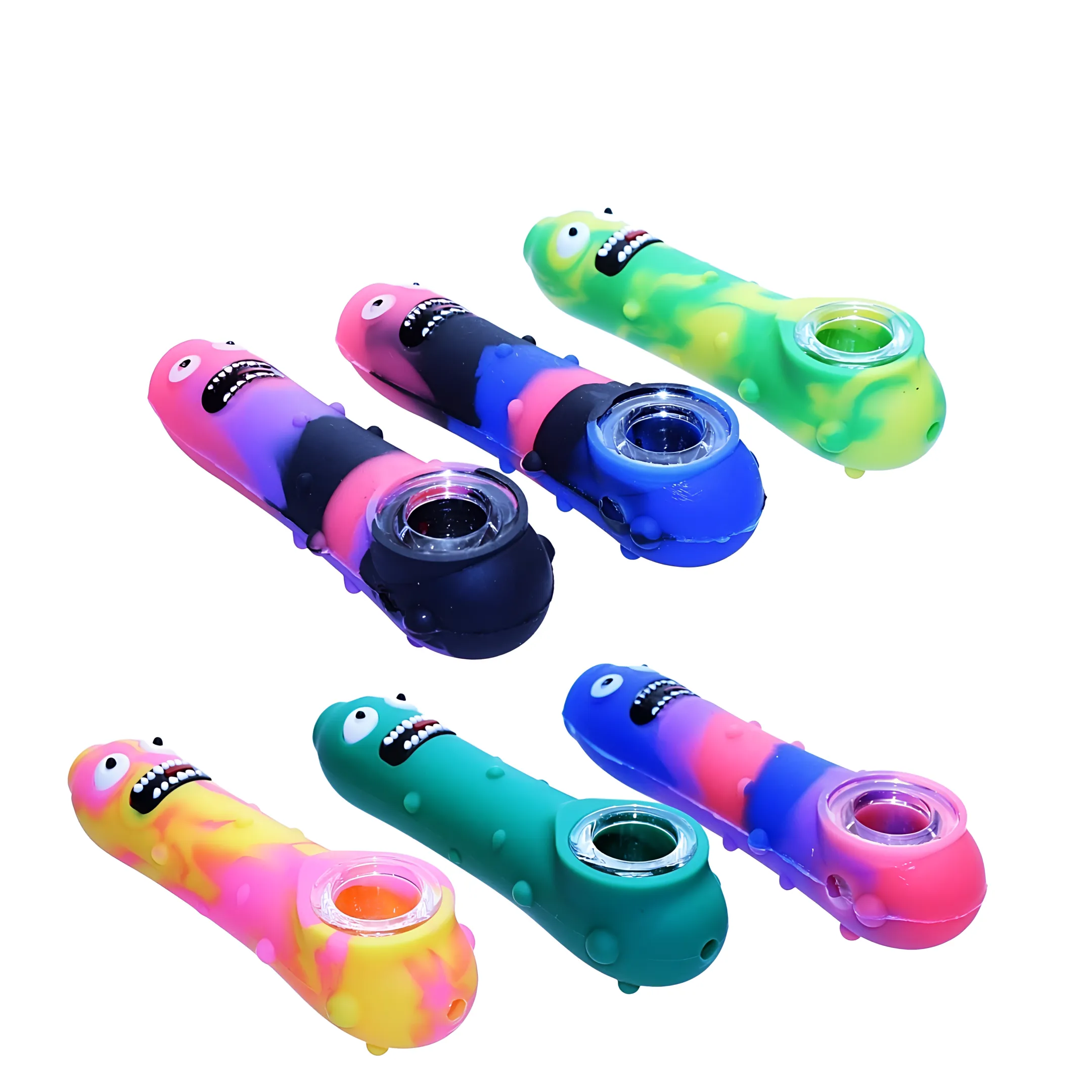 Novelty retail silicone rubber smoking pipes