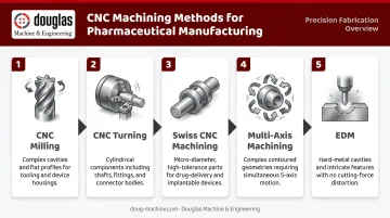 Five CNC machining methods used in pharmaceutical manufacturing process overview