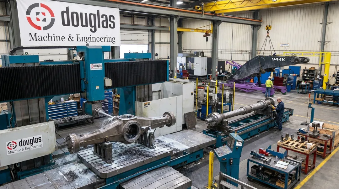 CNC machining facility producing large agricultural components with tight dimensional tolerances