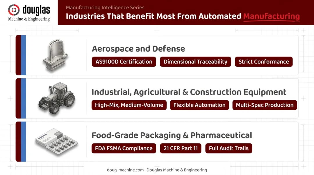 Three key industries benefiting from automated manufacturing aerospace equipment and food packaging