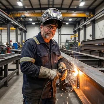 Precision fabrication and welding services at Douglas Machine & Engineering facility