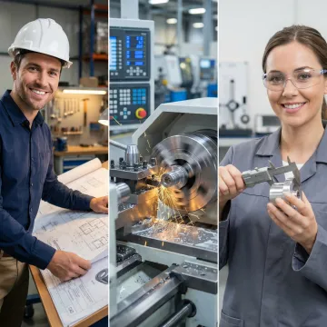 Step-by-step CNC machining process from design to finished precision metal part