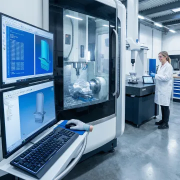 Step-by-step aerospace CNC machining process from design to final inspection