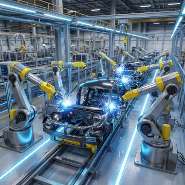 Custom robotic system integration on an automotive manufacturing line