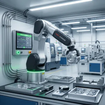 Custom robotic integration system on a small batch production floor