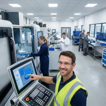 Precision machining process workflow from design to installation at DM&E