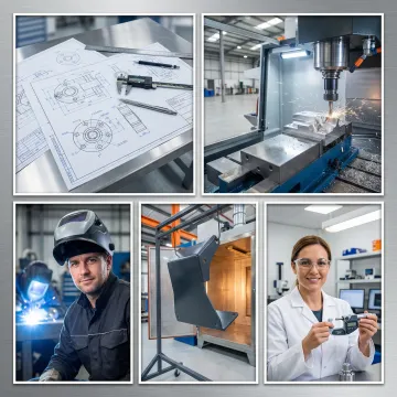 Step-by-step custom metal fabrication process from design to finished product