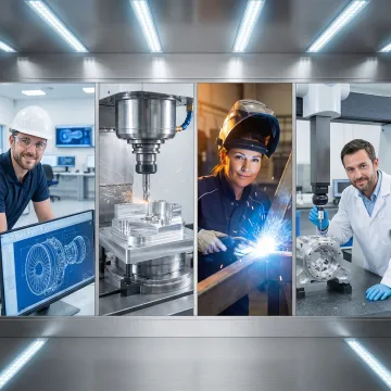 Aerospace CNC machining process from engineering design to final inspection in a precision machine shop