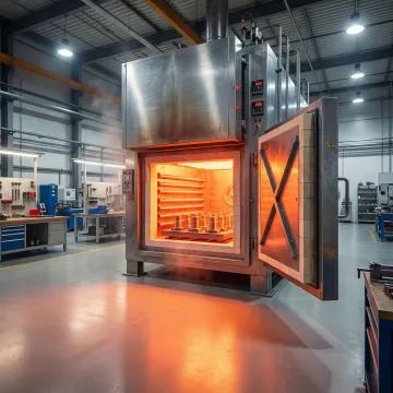 Professional heat treating of industrial metal components in a manufacturing facility