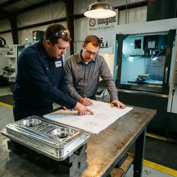 Custom machine assembly in a precision manufacturing shop