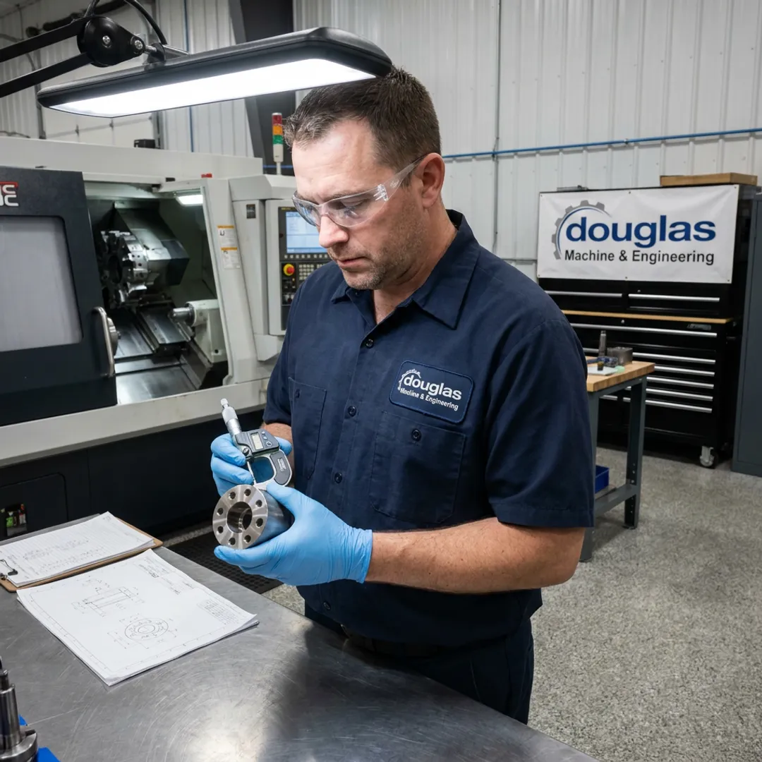 Inspection process for machined aerospace component