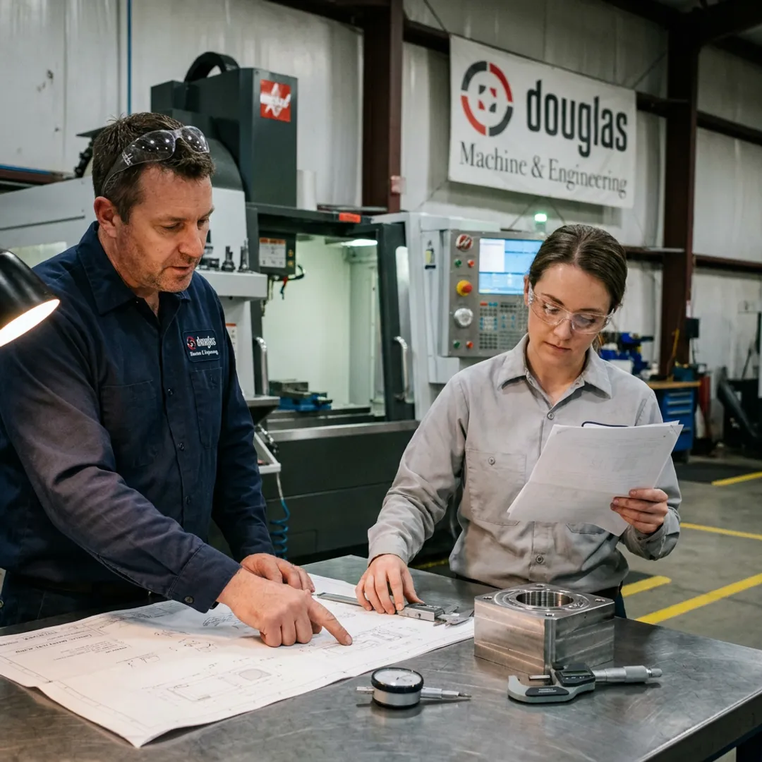 Engineer reviewing turnkey manufacturing workflow