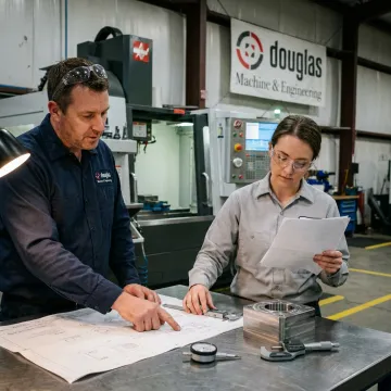 Engineer reviewing turnkey manufacturing workflow