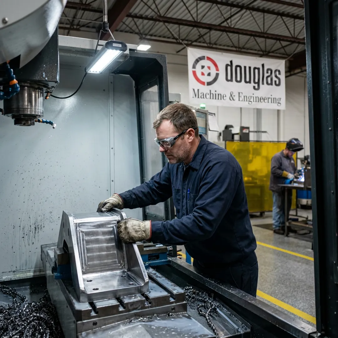 Technician preparing truck parts for powder coating