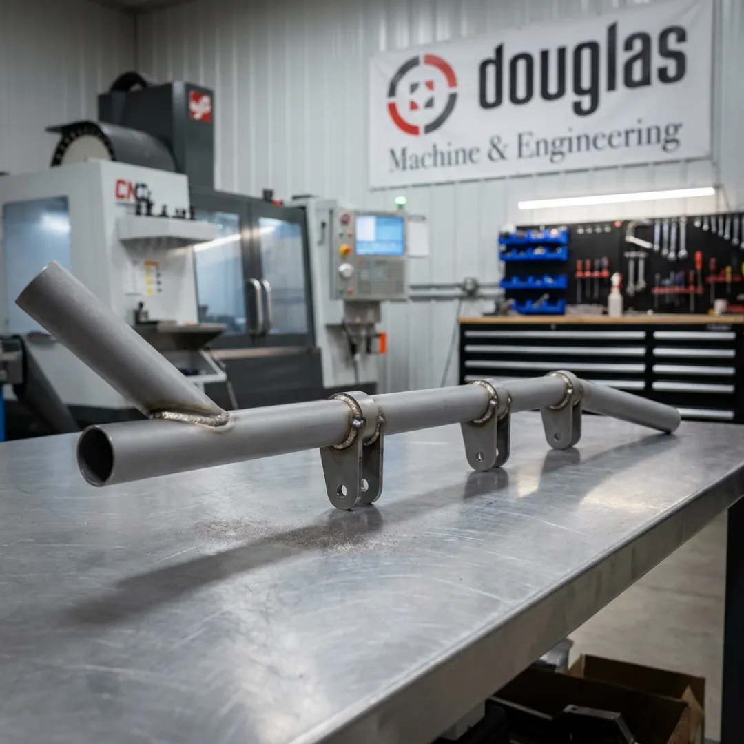 Fabricated metal tubing assembly for agricultural equipment