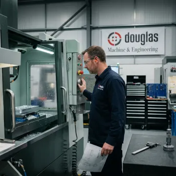 Aerospace CNC machining in a precision machine shop