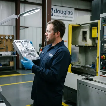 Precision CNC machining in a production shop