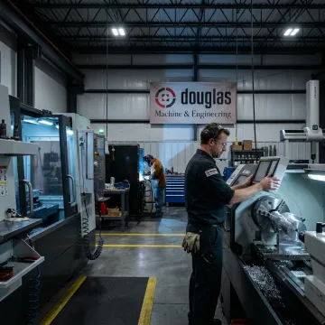 CNC machine shop producing custom metal parts