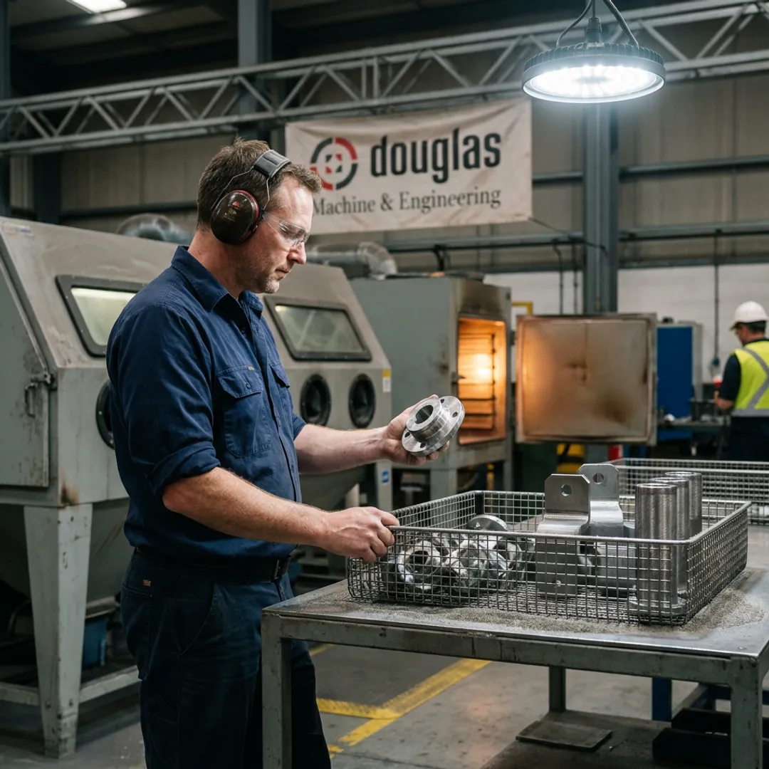 Powder coating process for industrial metal parts