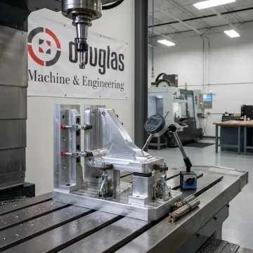 Aerospace machining fixture on CNC equipment