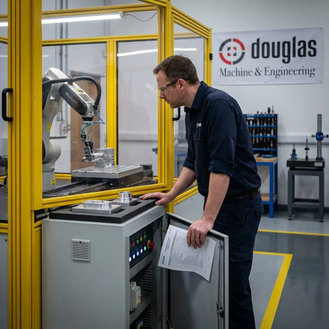 Engineer validating an industrial automation system