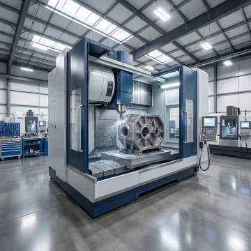 CNC machining of agricultural equipment components in a precision manufacturing facility