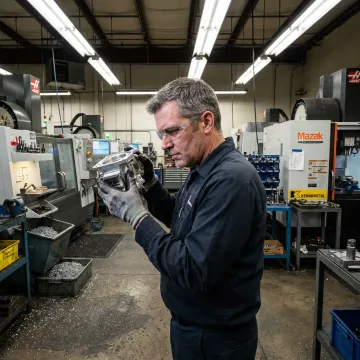 Aerospace precision machining in a CNC production shop