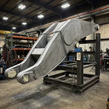 Prepared metal assembly ready for powder coating