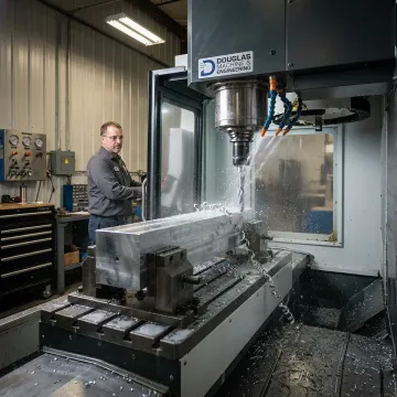 CNC precision machining in a production shop
