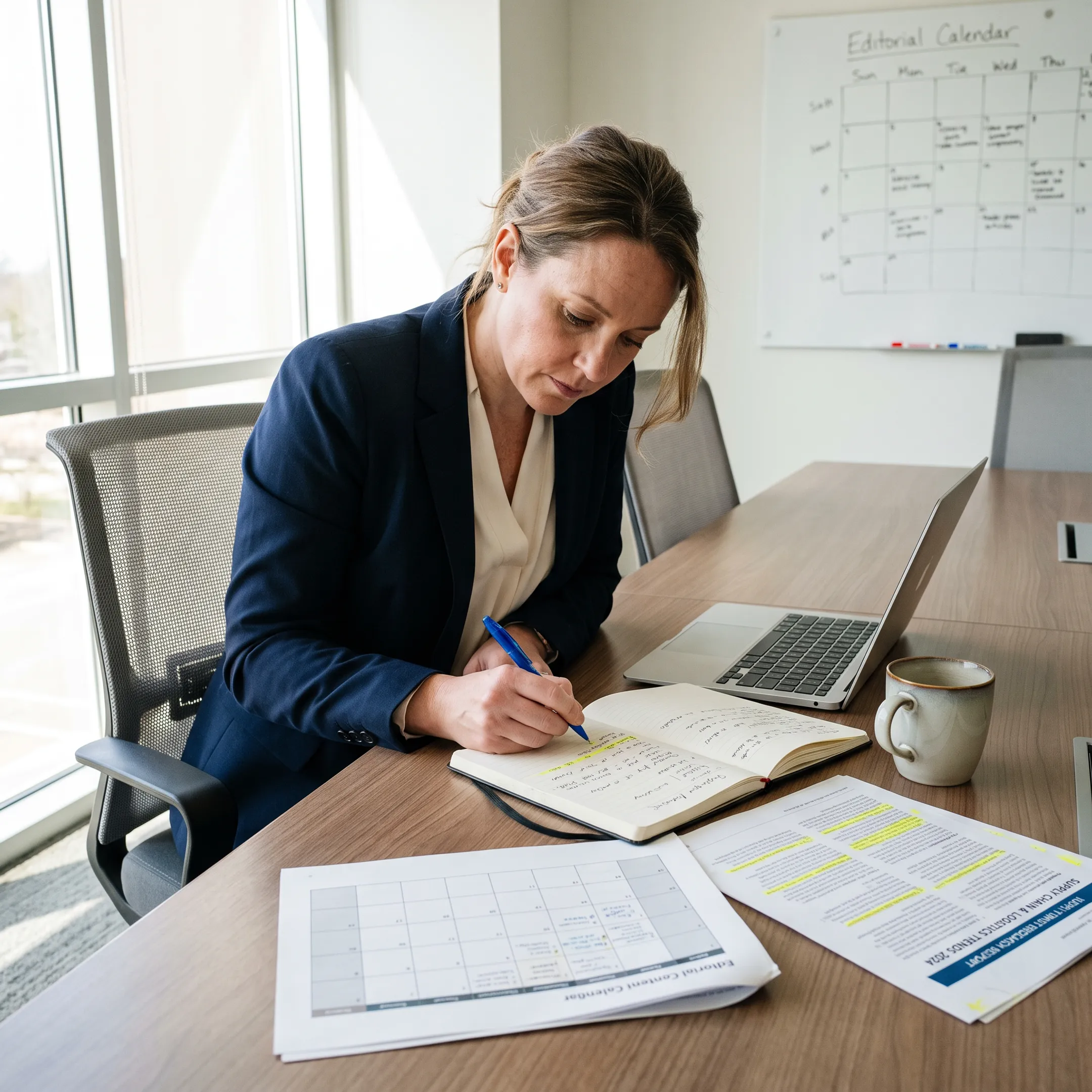 Communications strategist developing logistics industry content