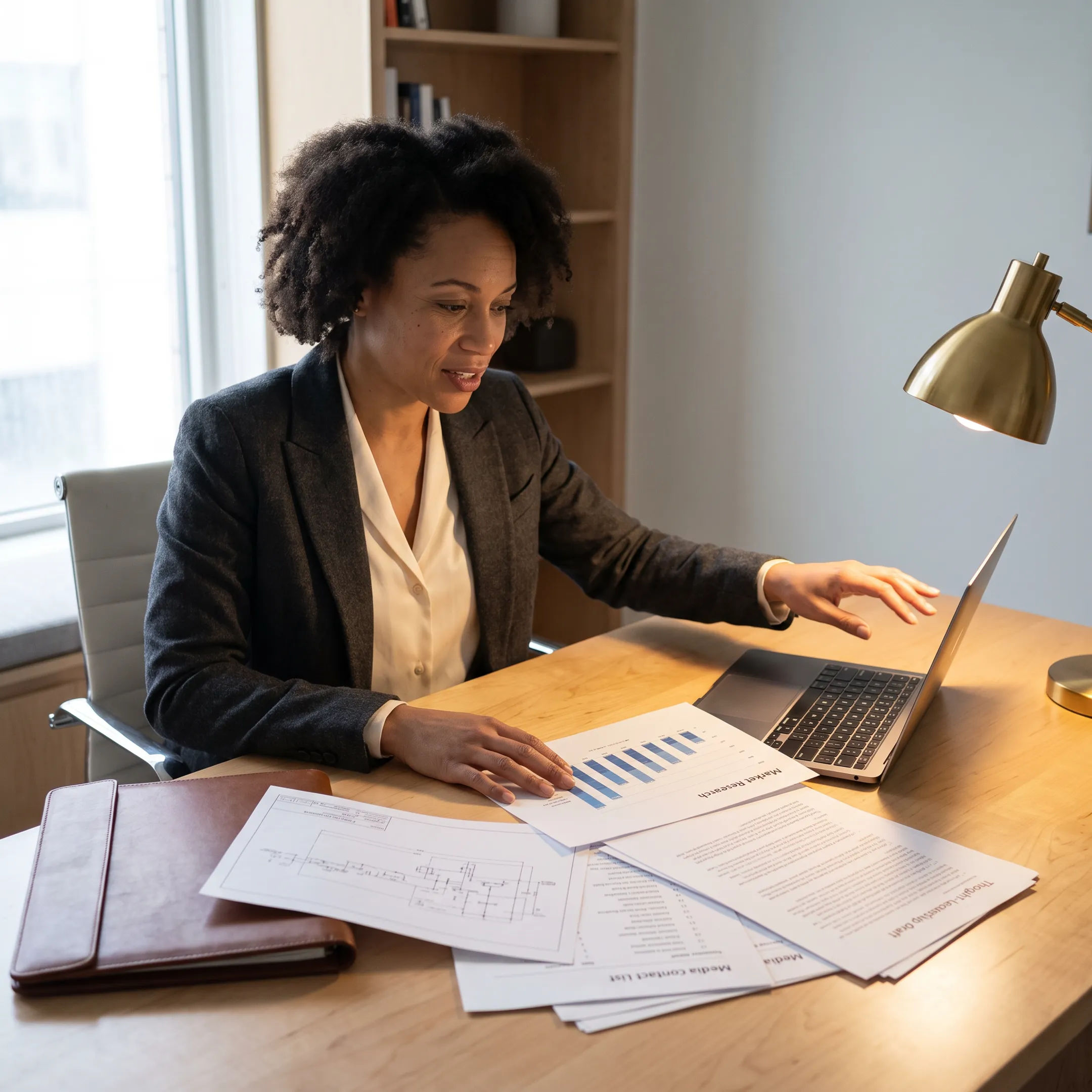 Communications strategist shaping an industrial technology PR campaign