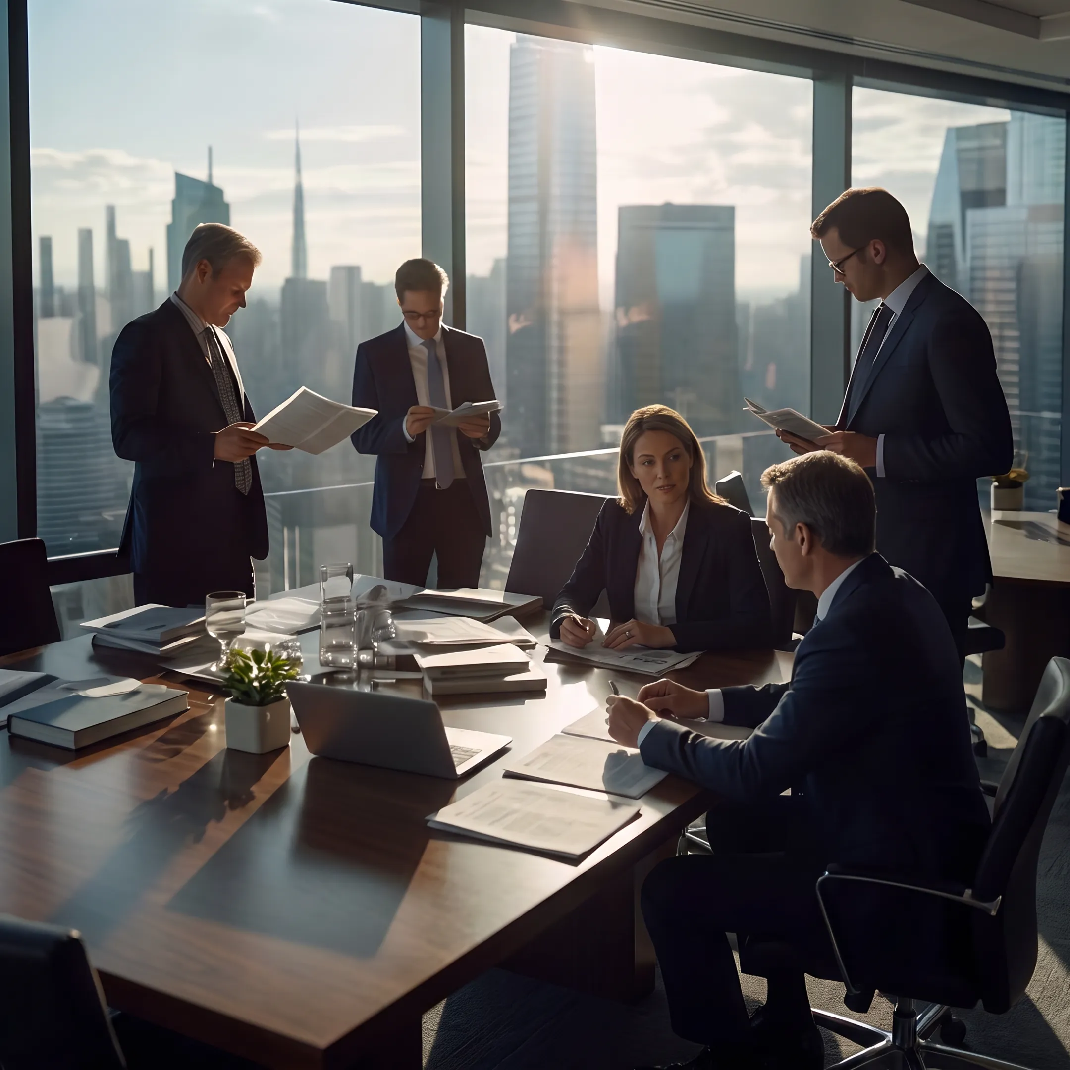 Hydrogen energy executive preparing media messaging with PR advisors