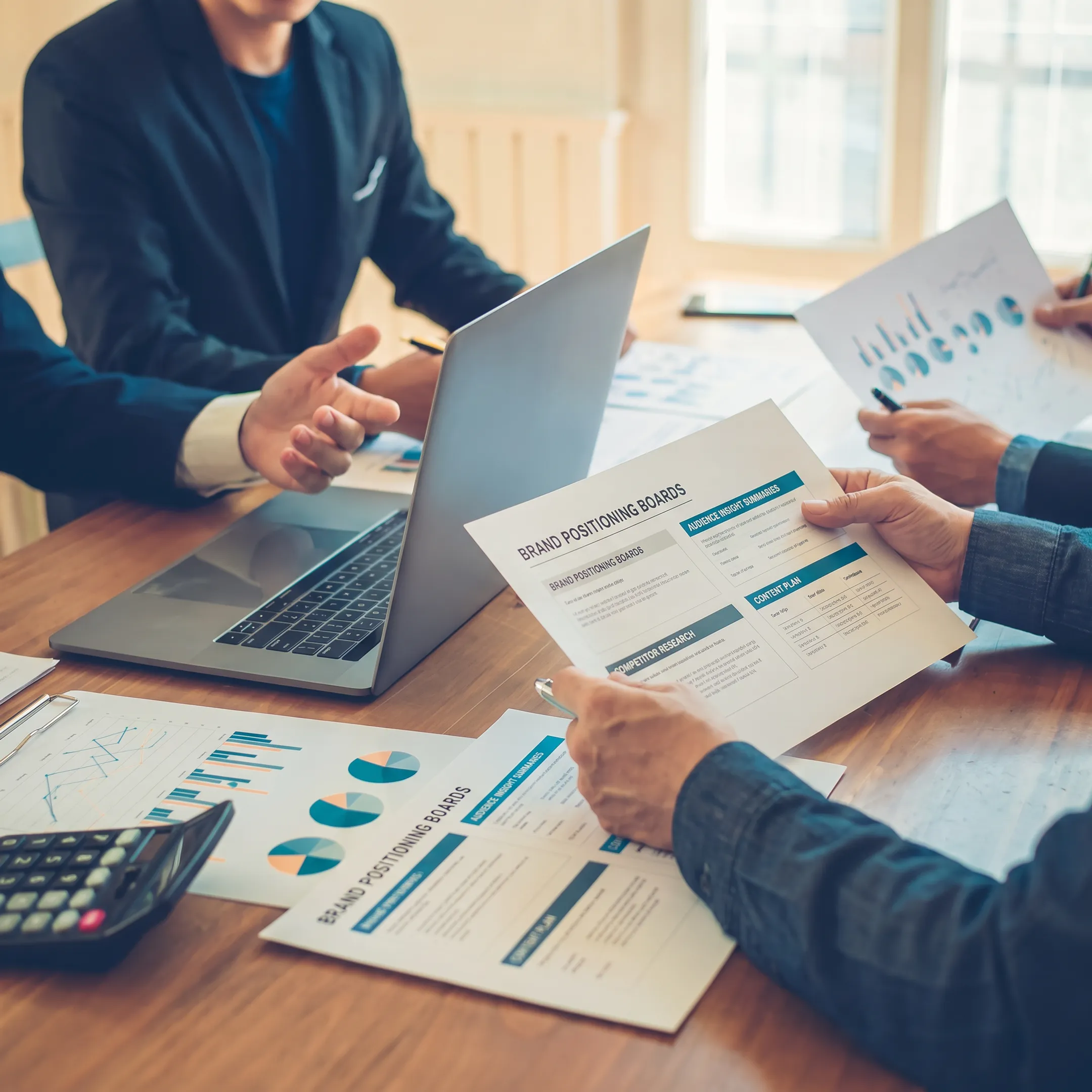 Strategists refining B2B brand positioning and content