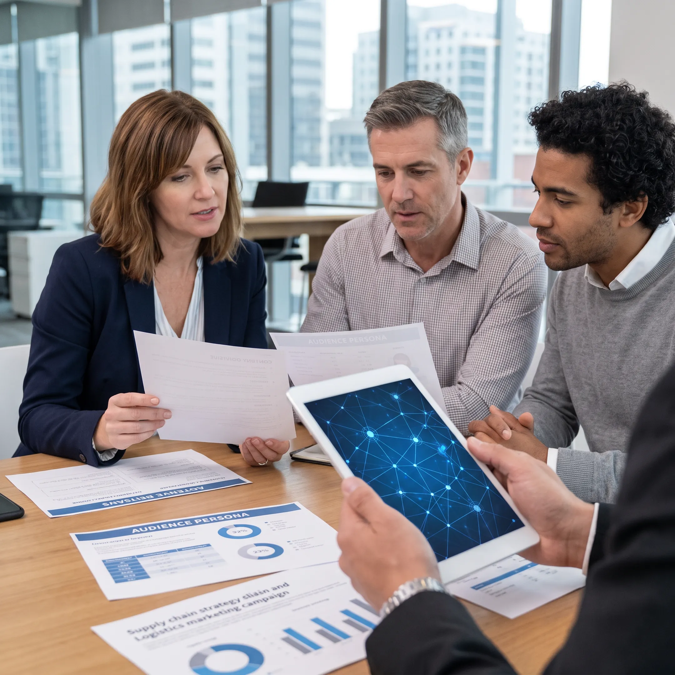 Strategy session for supply chain marketing campaign