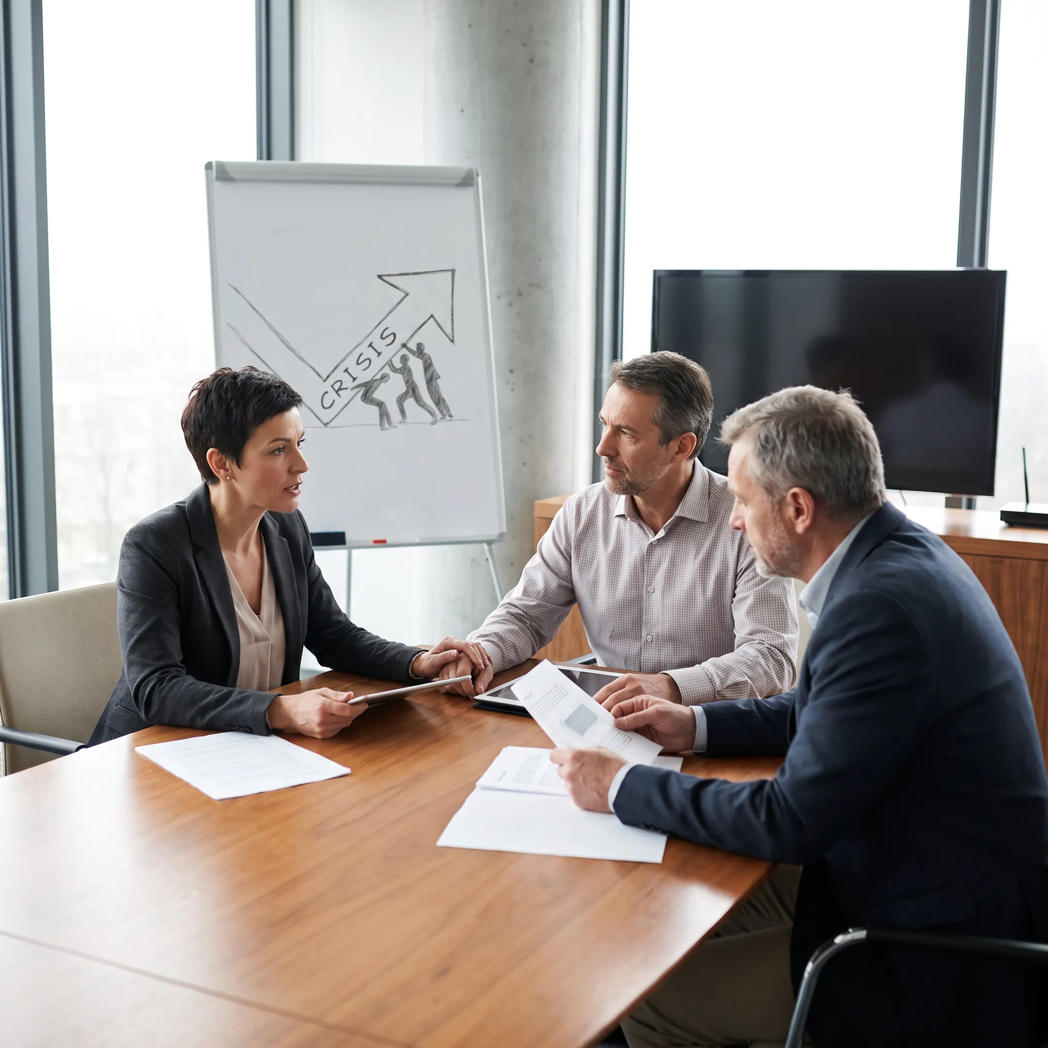 Technology PR strategists planning integrated communications campaign