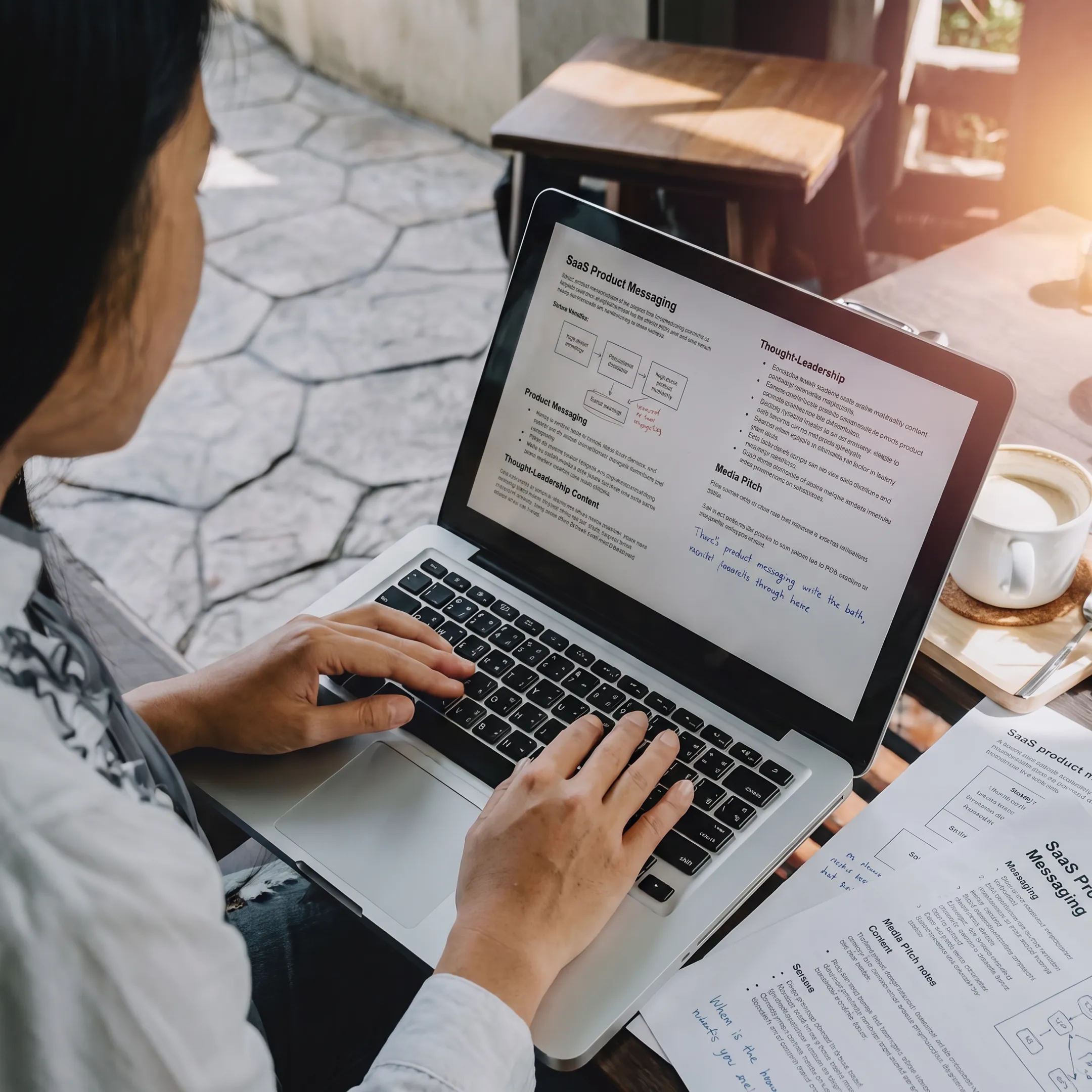 SaaS communications strategist refining software messaging and content