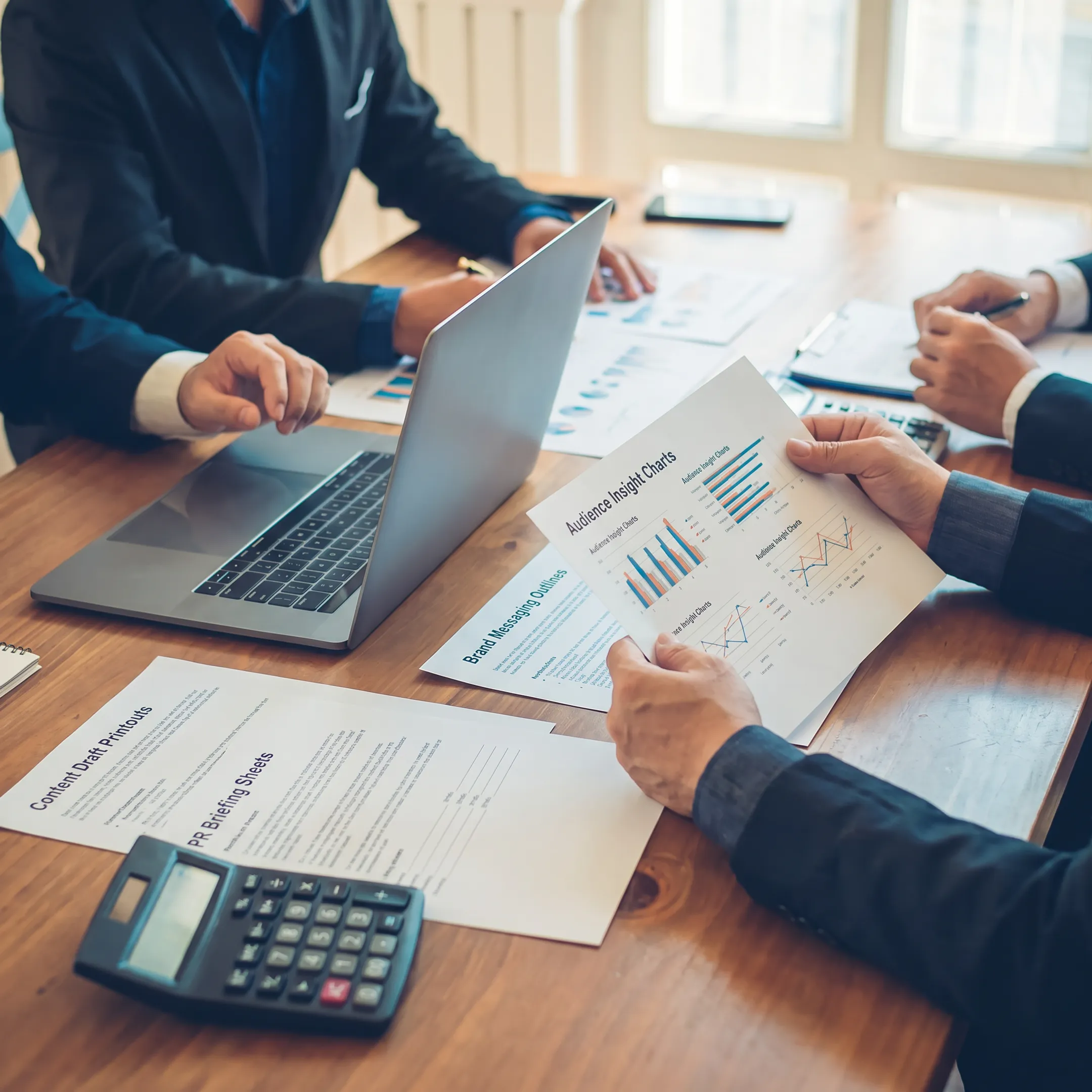 Strategists shaping a clear brand narrative for a technology company