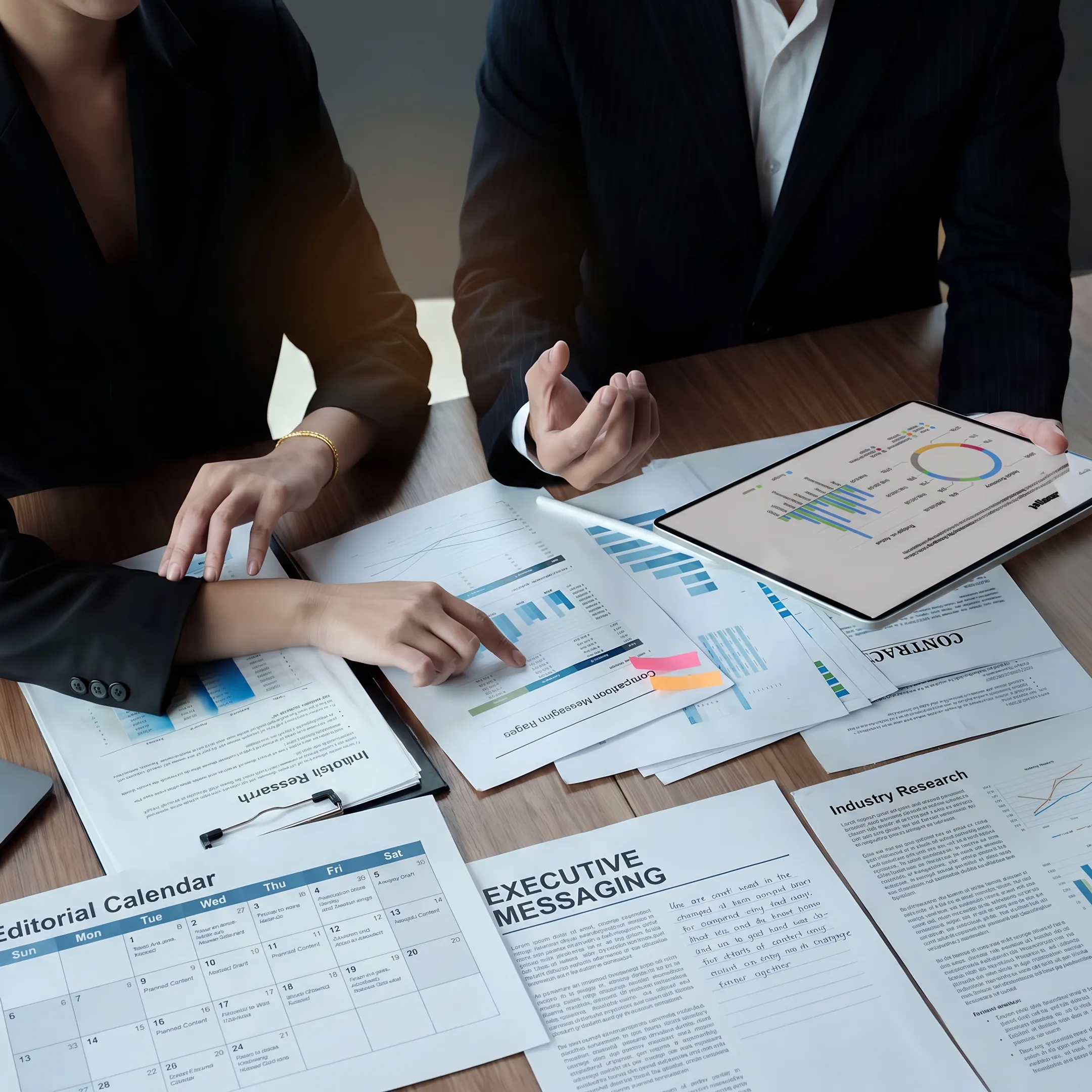 Energy communications strategist planning media and content campaign