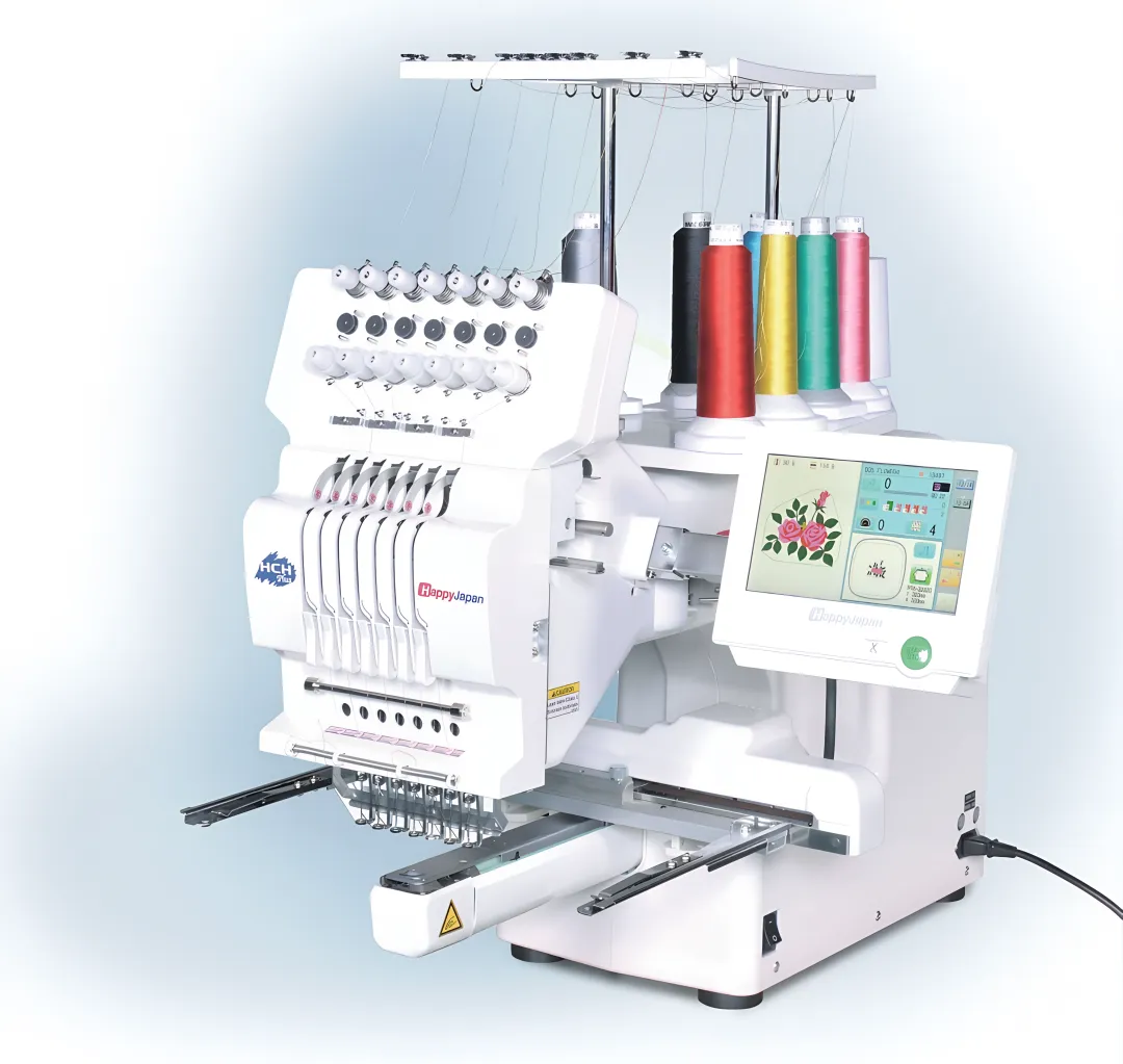 Happy Japan HCH Plus — 7-Needle Single-Head Embroidery Machine for Sale (Made in Japan, USA Authorized Dealer)
