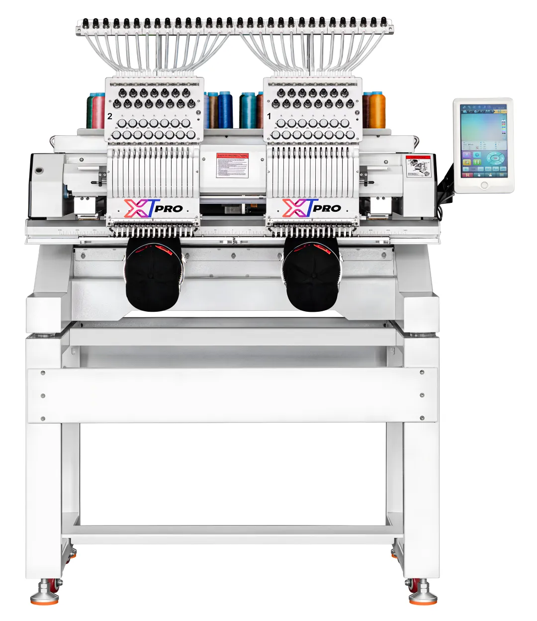 Xtreme Tech XTPro 1502 IPX — 2-Head 15-Needle Commercial Embroidery Machine for Sale, Double Your Embroidery Production (USA) | Commercial Embroidery Machines for Leather